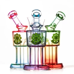 SeshGear Roboto Bent Neck Bong 5.25" in vetro borosilicato