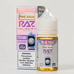 Blue Razz Cotton Clouds Pod Juice Salts x RAZ 30ml Nicotina